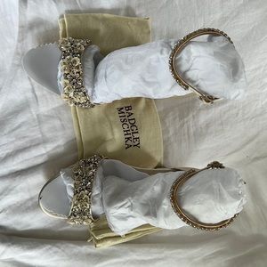 Badgley Mischka women’s heels. Never worn.  Beautiful design.  Size 6